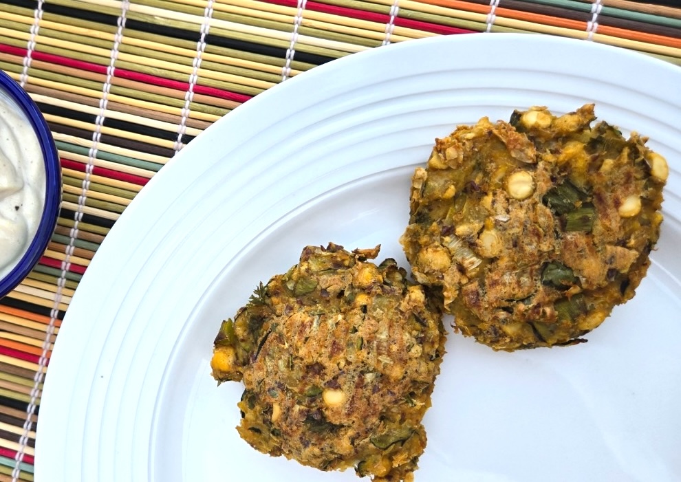 Baked Zucchini Chickpea Fritters